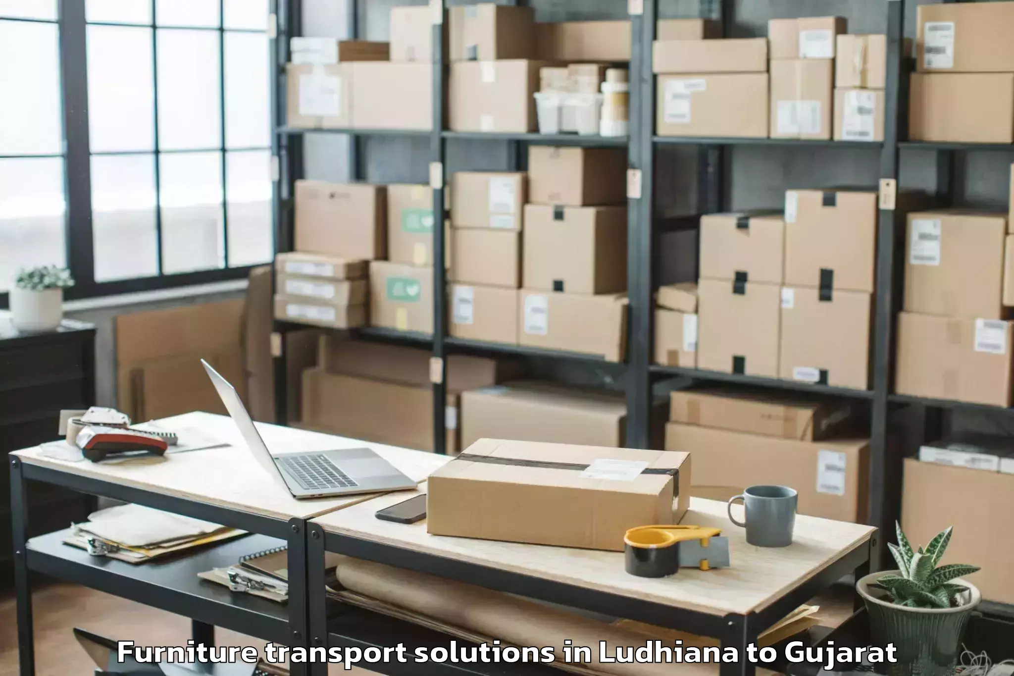 Get Ludhiana to Kandla Port Furniture Transport Solutions